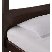 bobby dark brown twin over twin bunk bed   