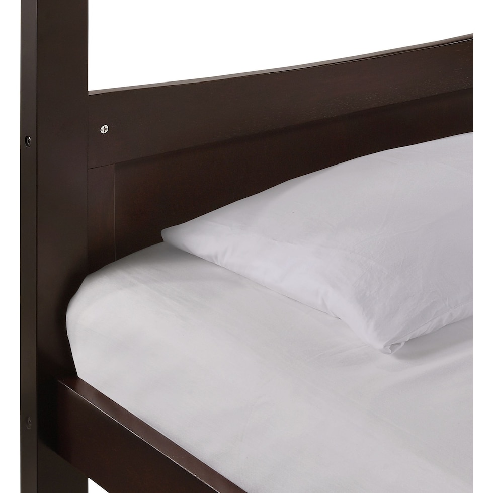 bobby dark brown twin over twin bunk bed   