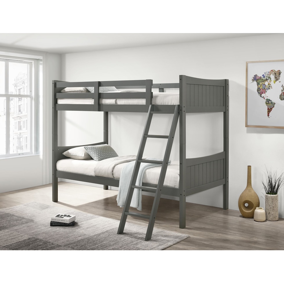 bobby gray twin over twin bunk bed   