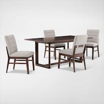 boca dining dark brown  pc dining room   