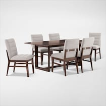 boca dining dark brown  pc dining room   