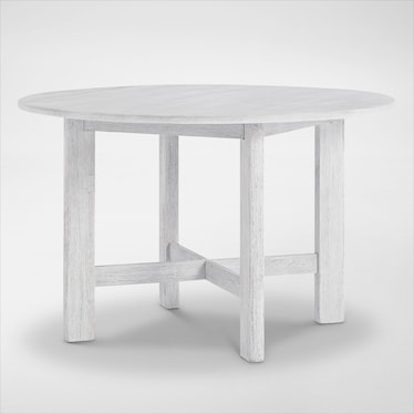 Boca Solid Wood Round Dining Table and 4 Upholstered Dining Chairs
