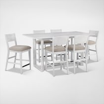 boca dining white  pc counter height dining room   