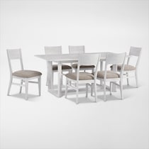 boca dining white  pc dining room   