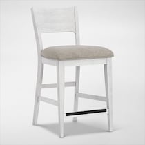 boca dining white stool   