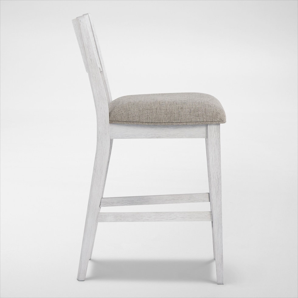boca dining white stool   