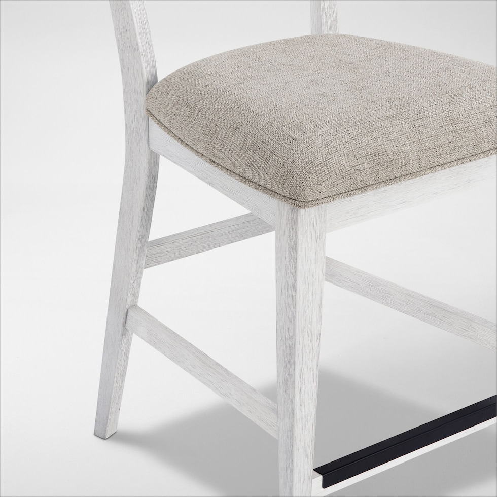 boca dining white stool   