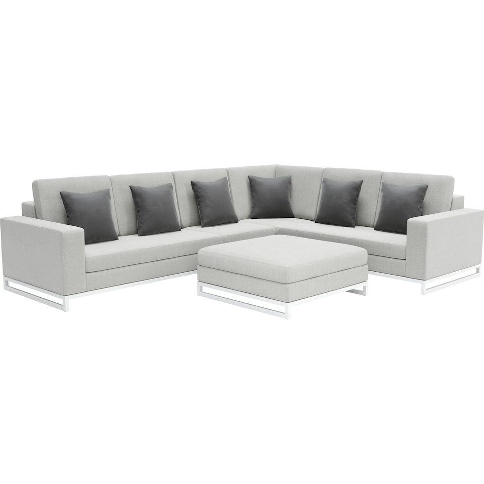 boca grande gray outdoor sectional set   