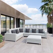 boca grande gray outdoor sectional set   