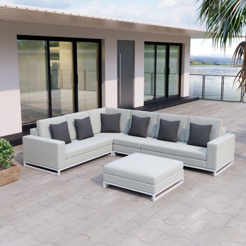 boca grande gray outdoor sectional set   