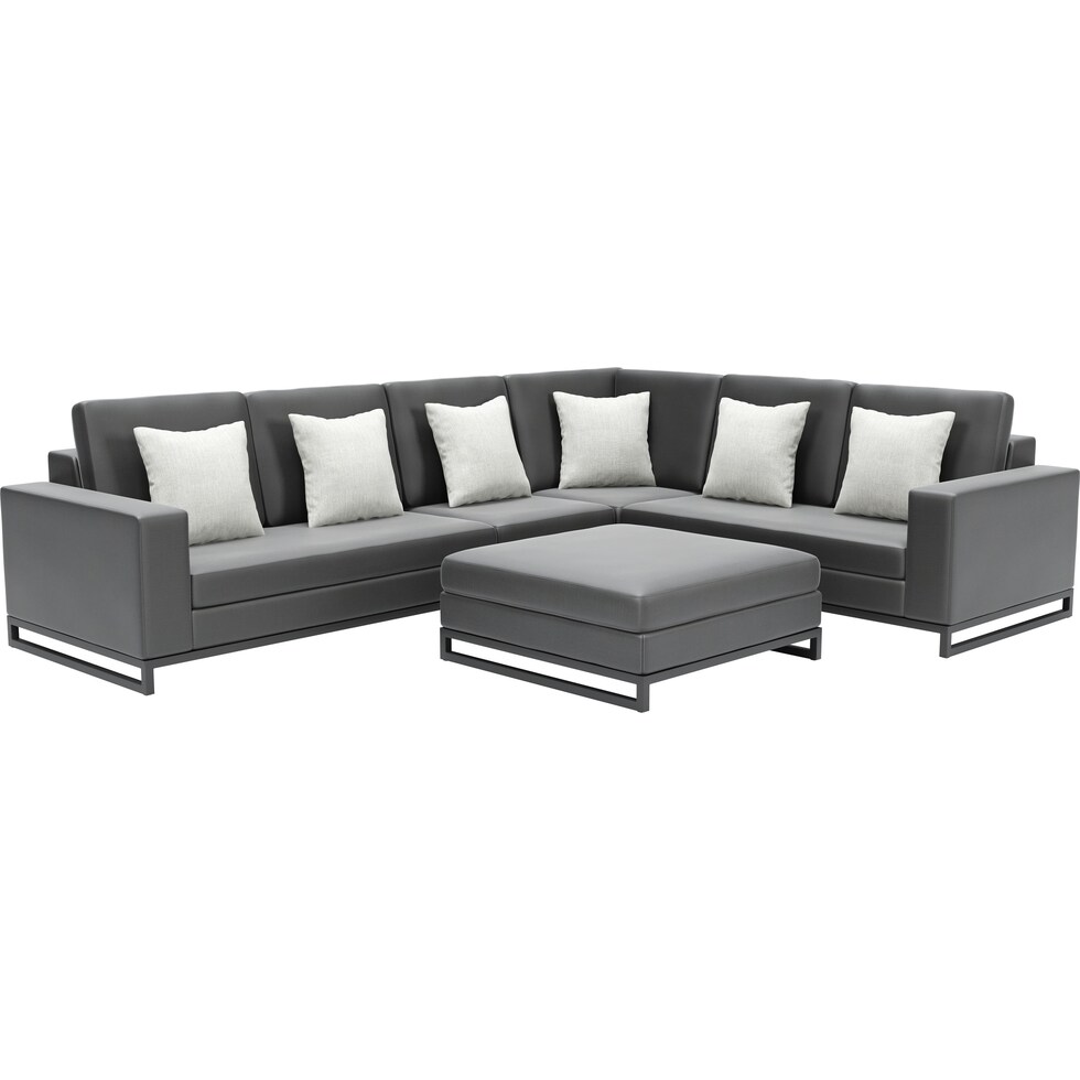 boca grande gray outdoor sectional set   
