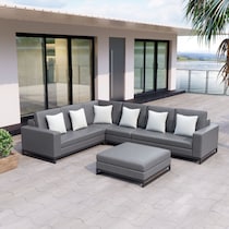 boca grande gray outdoor sectional set   