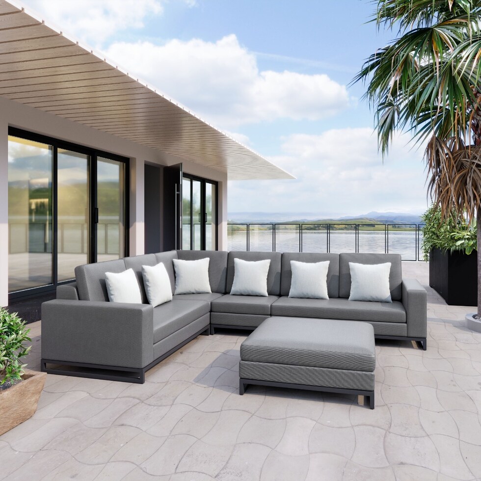 boca grande gray outdoor sectional set   