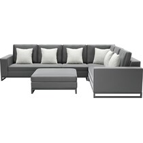 boca grande gray outdoor sectional set   