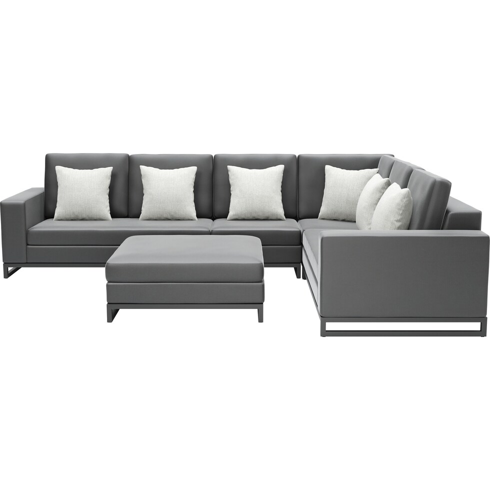 boca grande gray outdoor sectional set   