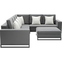 boca grande gray outdoor sectional set   