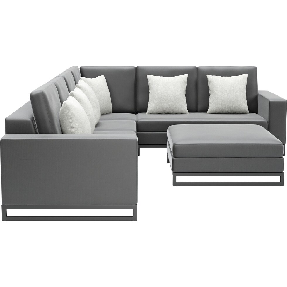 boca grande gray outdoor sectional set   