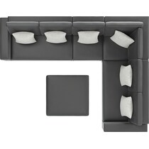 boca grande gray outdoor sectional set   