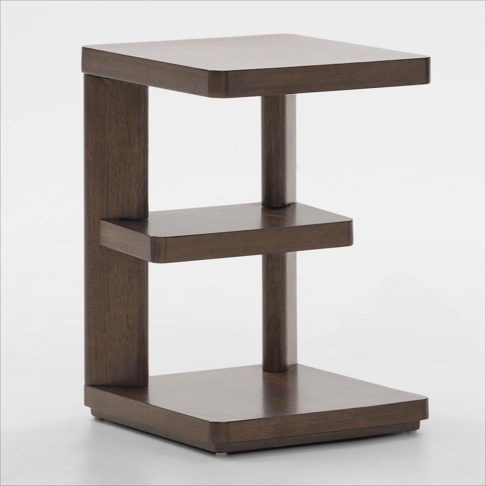 boca tables dark brown chairside table   