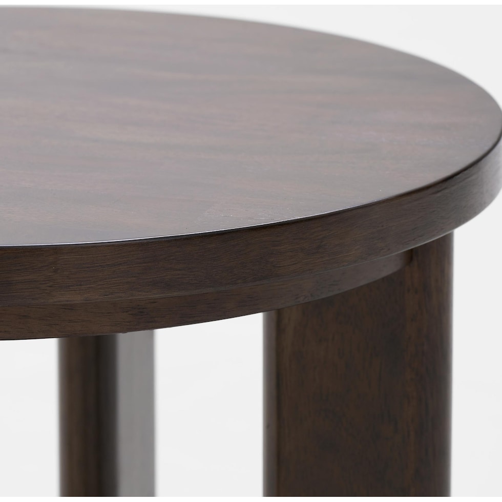 boca tables dark brown end table   