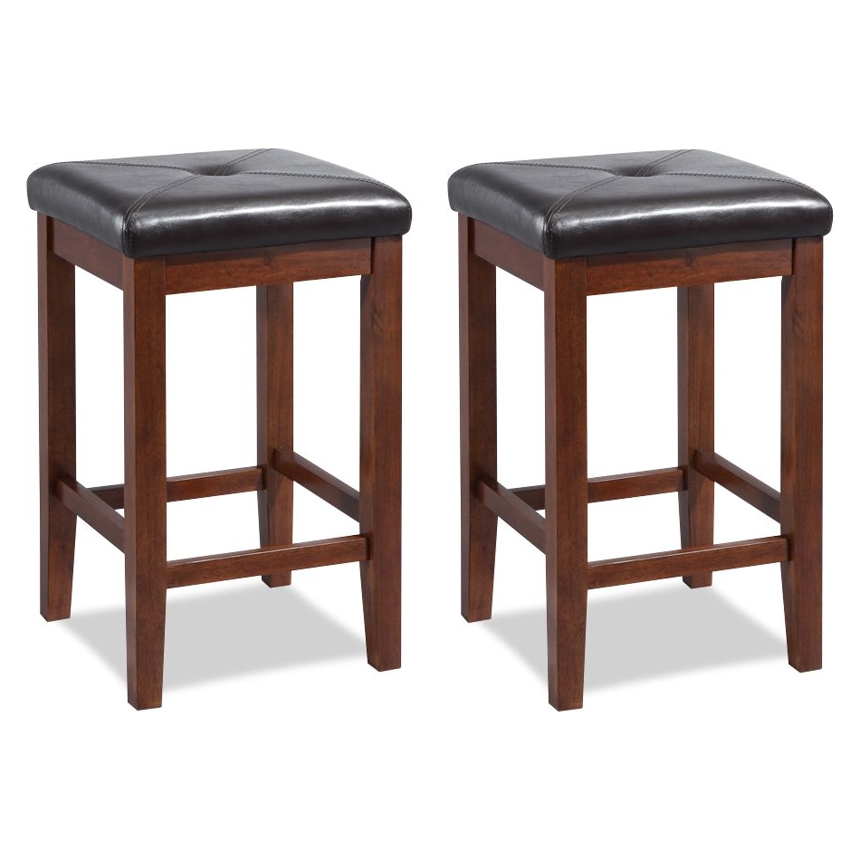 bodega dark brown  pack bar stools   