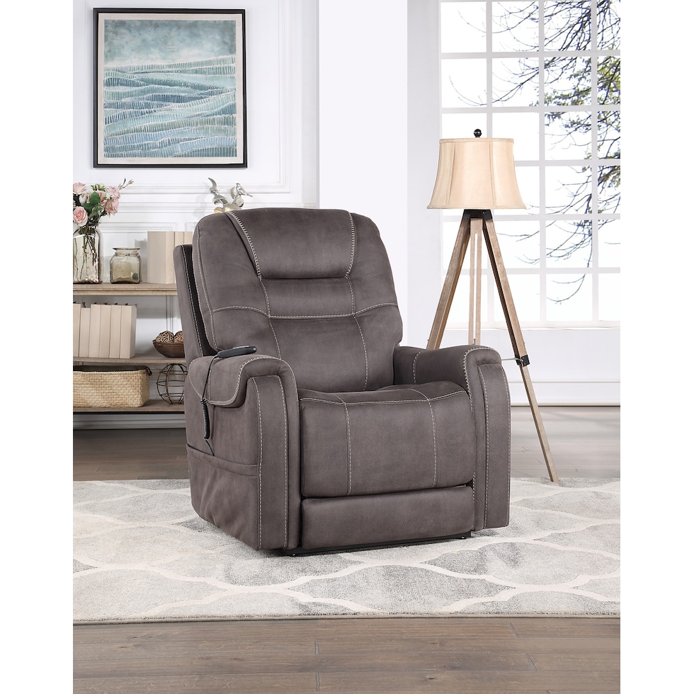 boden dark brown lift chair   
