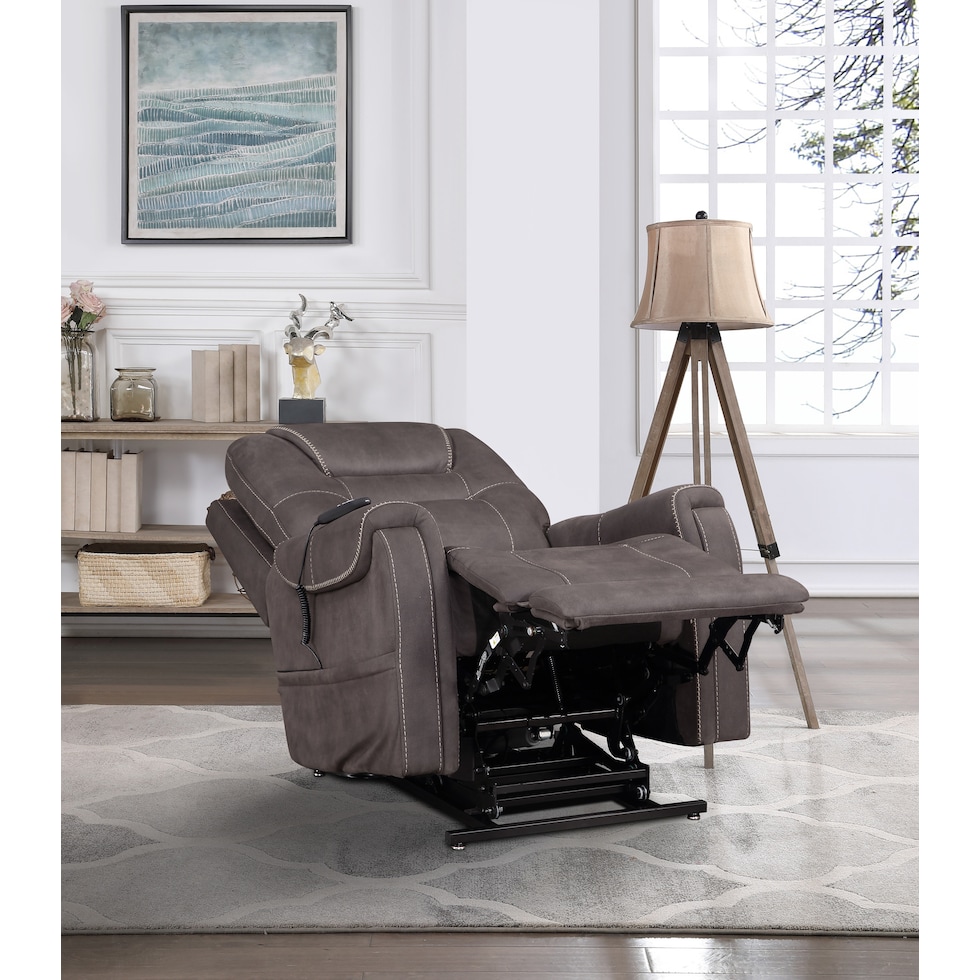 boden dark brown lift chair   