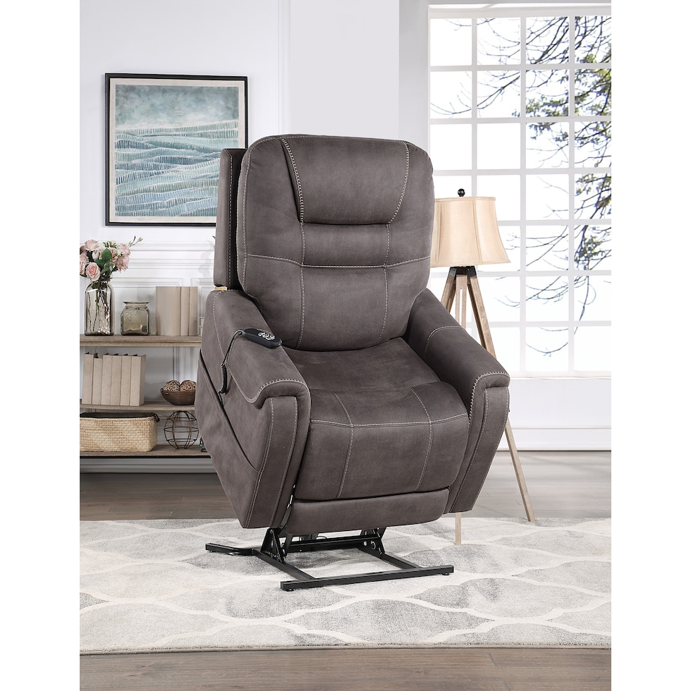 boden dark brown lift chair   