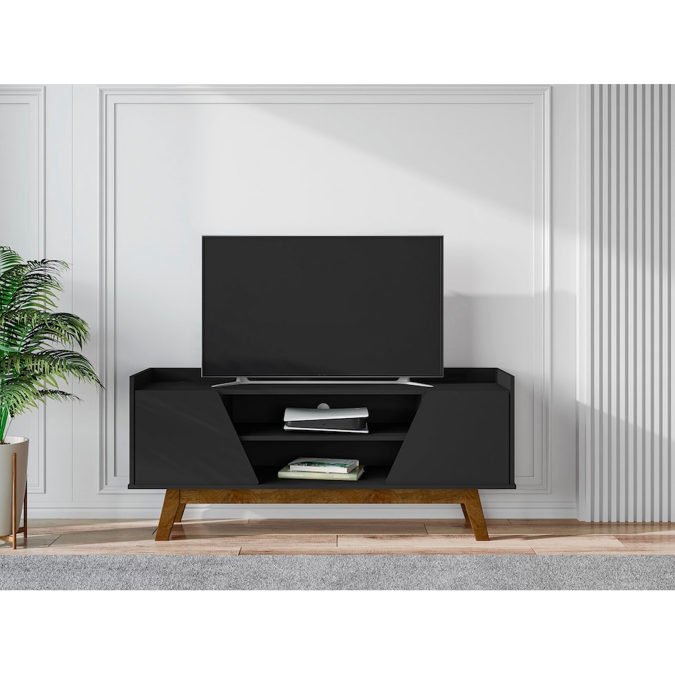 bogardus black tv stand   