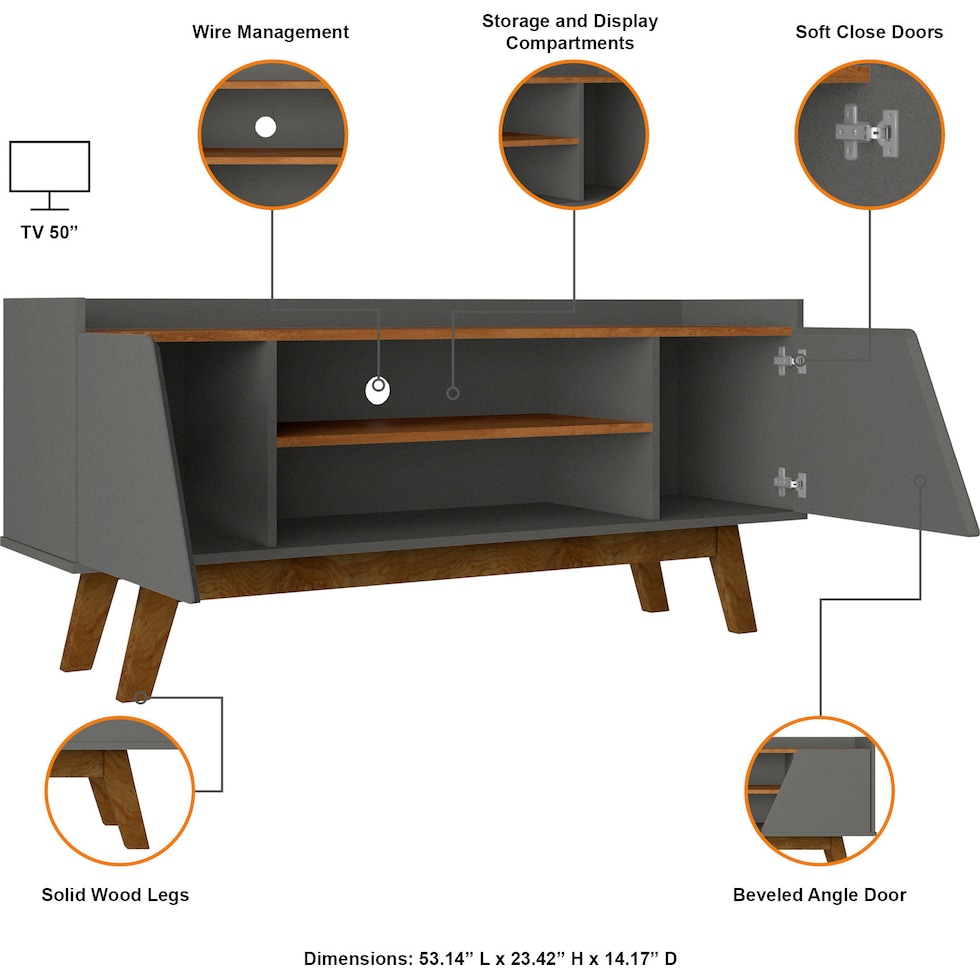 bogardus gray tv stand   