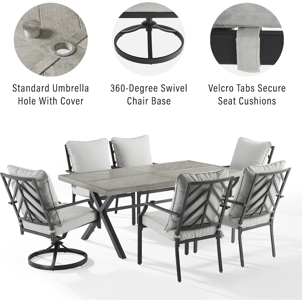 boise gray  pc outdoor dining   