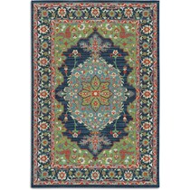 bokara green outdoor area rug   