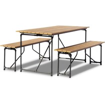 bonaire light brown outdoor dinette   