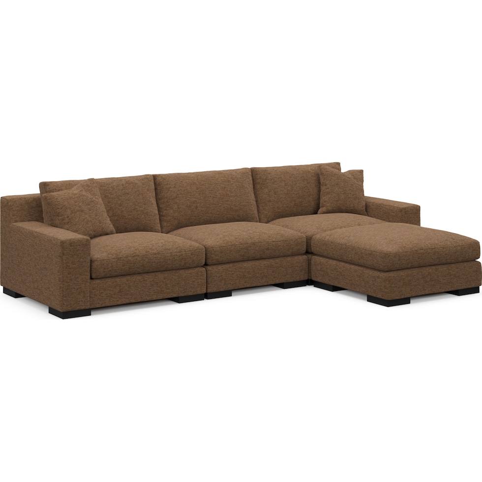 bondi dark brown sectional   