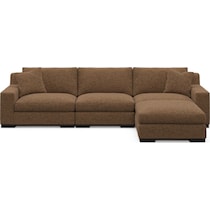 bondi dark brown sectional   