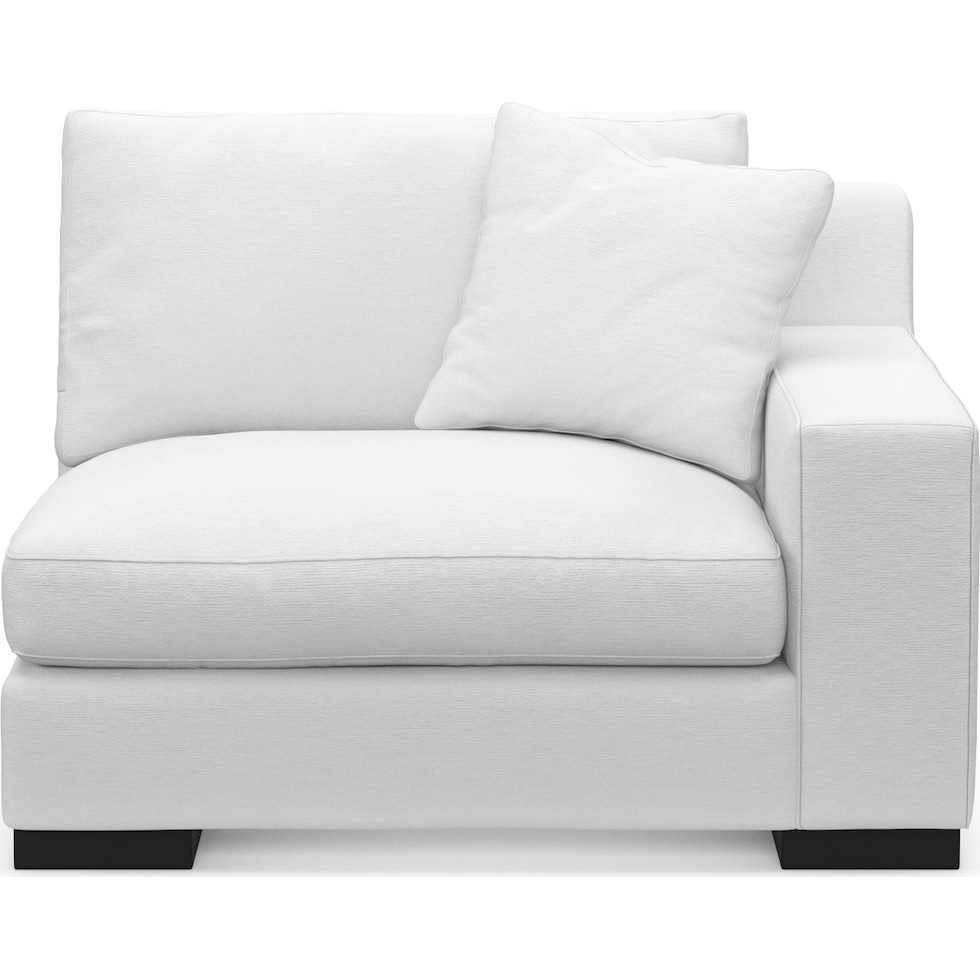 bondi white right arm facing chair   