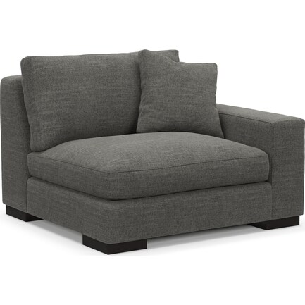 Bondi Foam Comfort Right-Facing Chair - Curious Charcoal