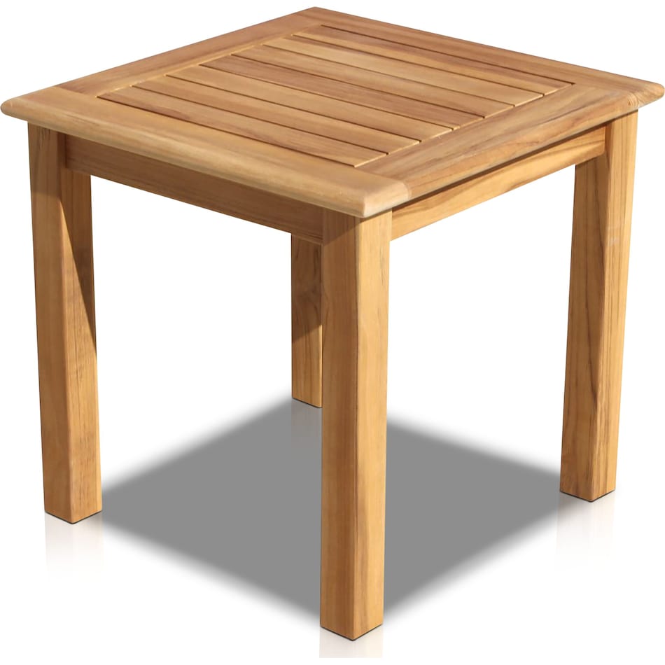 bonita light brown outdoor end table   