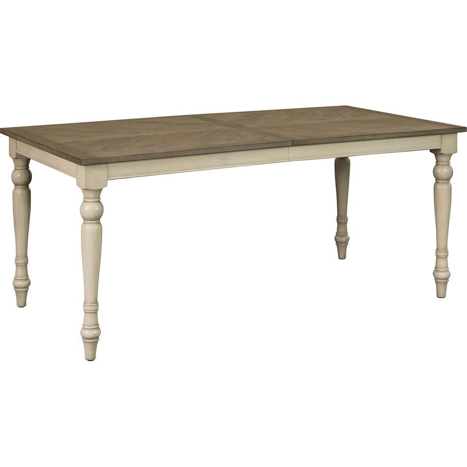 bonnieville brown distressed white dining table   