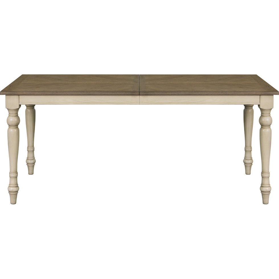 bonnieville brown distressed white dining table   