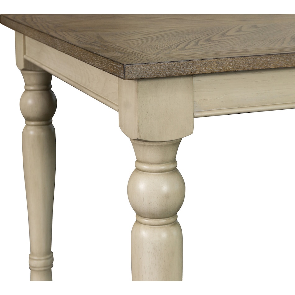 bonnieville brown distressed white dining table   