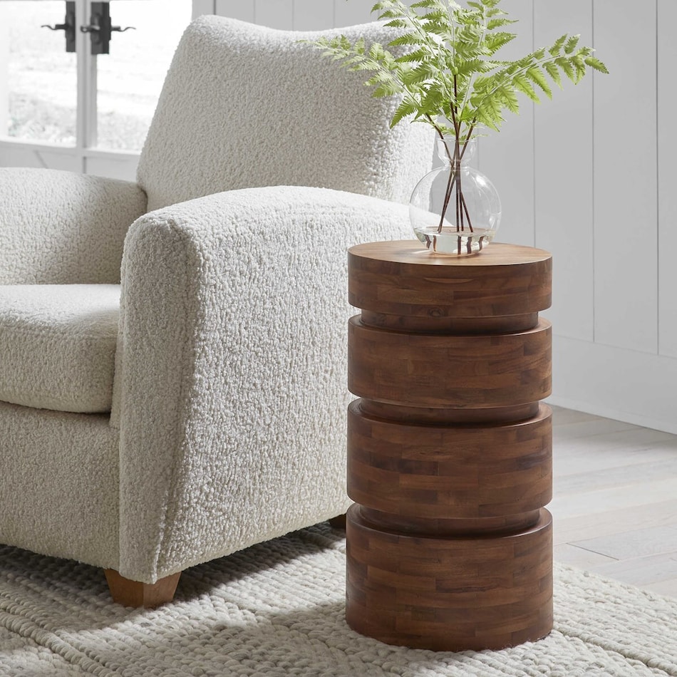 boone light brown accent table   