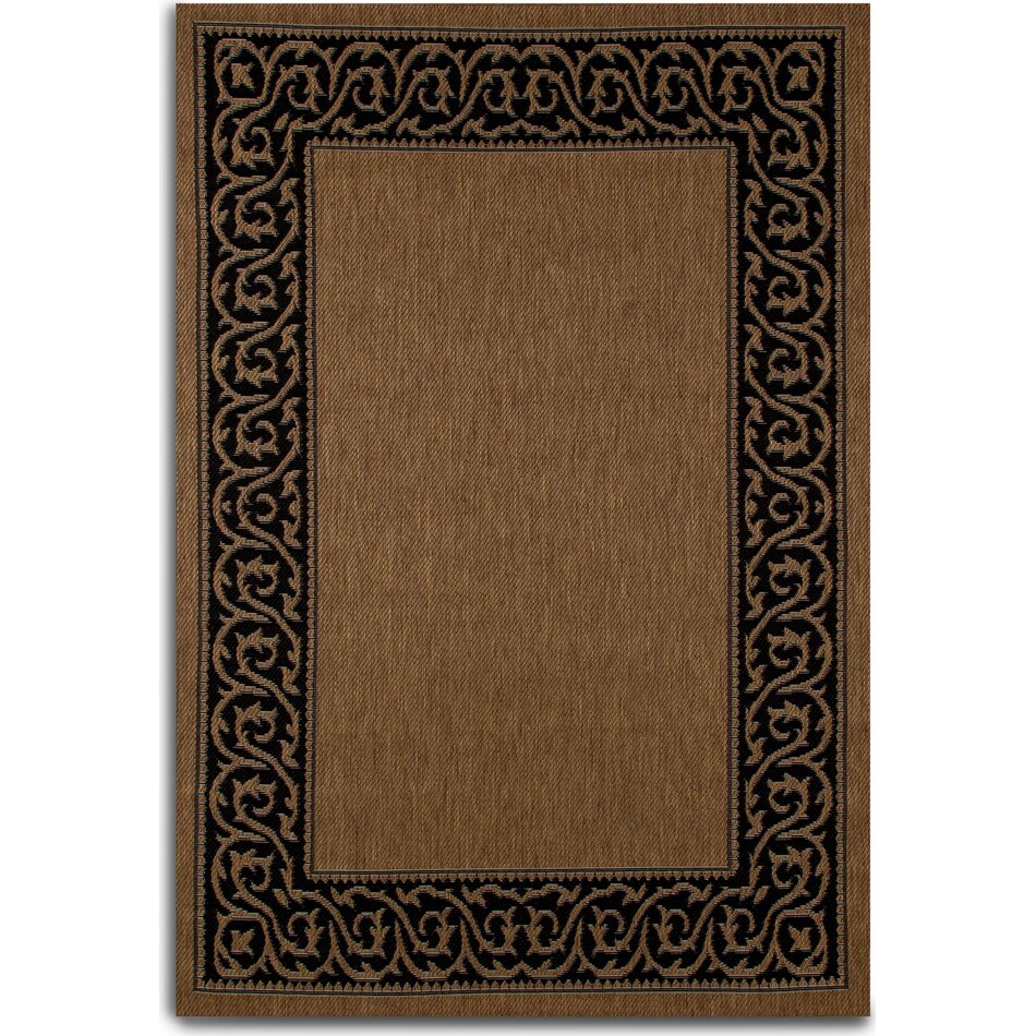 borders dark brown outdoor area rug   