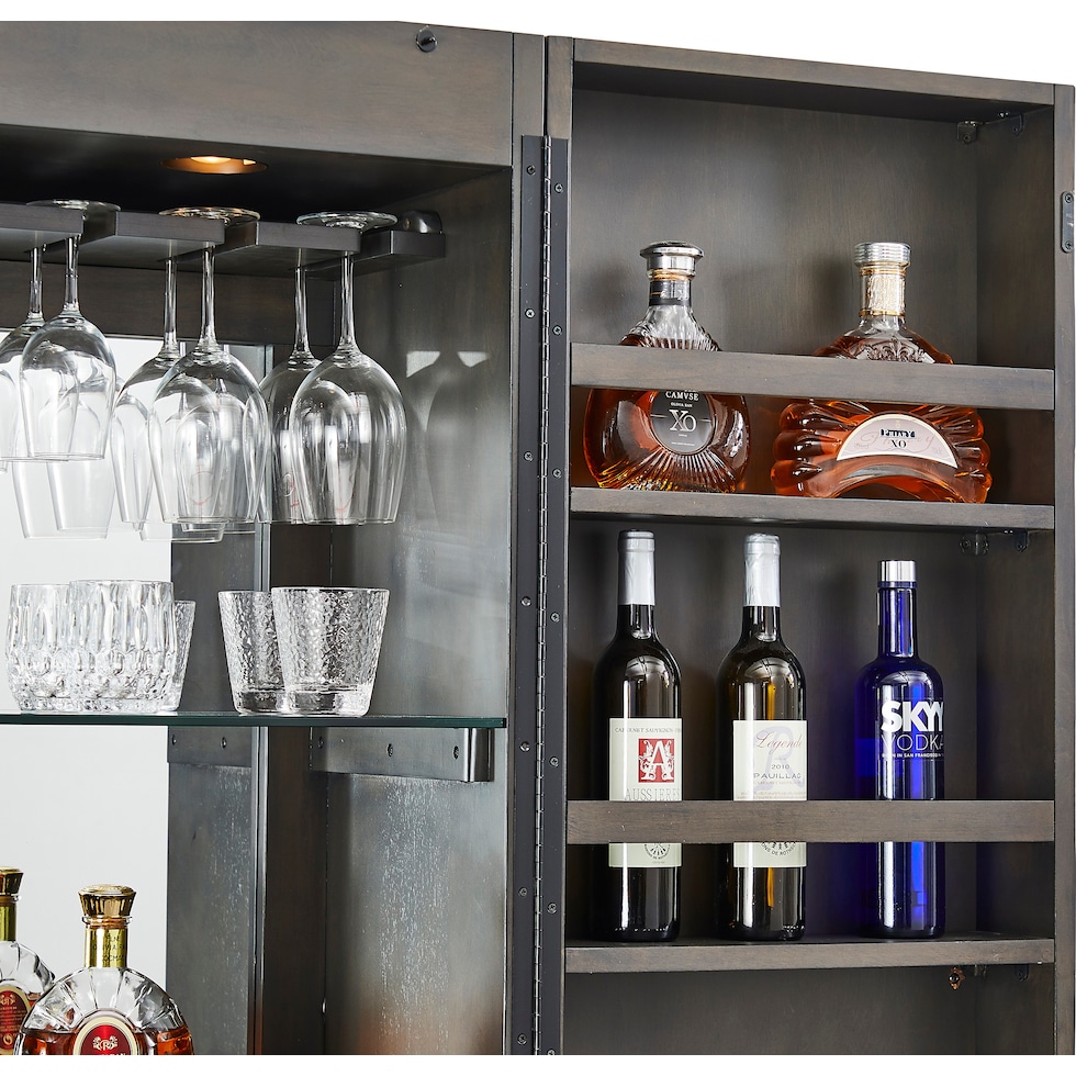 bosonic gray wine cabinet   