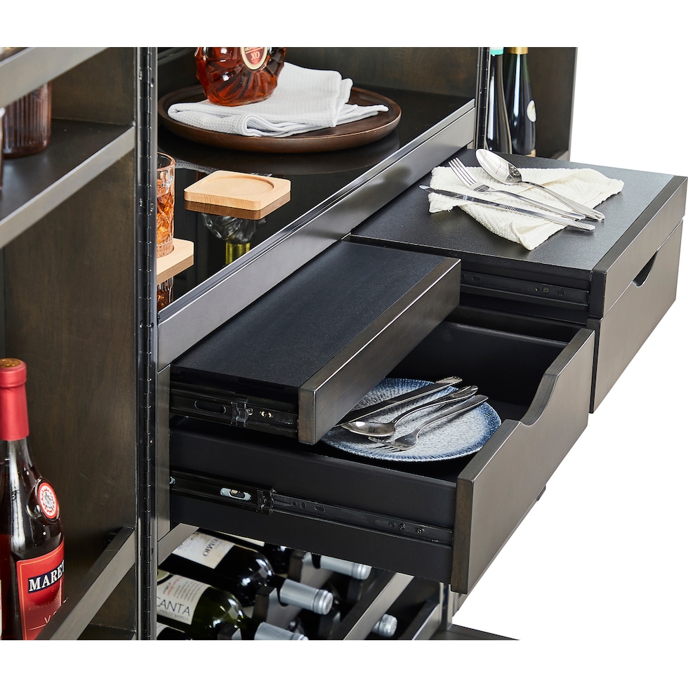 bosonic gray wine cabinet   