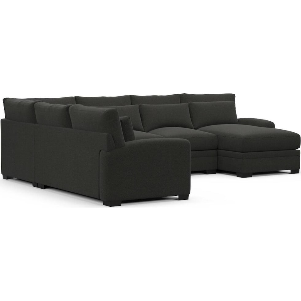 boston black sectional   