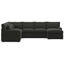 boston black sectional   