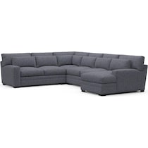 boston blue sectional   