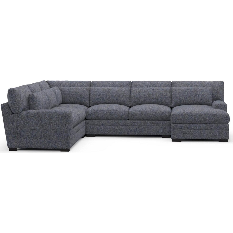 boston blue sectional   