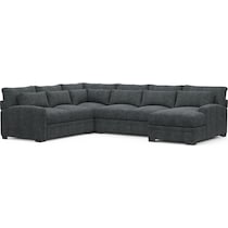 boston blue sectional   